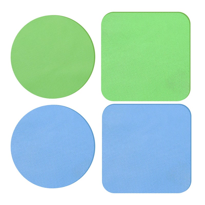 Imeepa 4PCS Jar Gripper Pads, Multifunctional Rubber Jar Opener, Heat Insulation Pad Kitchen Coasters for Elderly Senior Suffering from Weak Hands Arthritis (Light Blue, Green) - Image 1